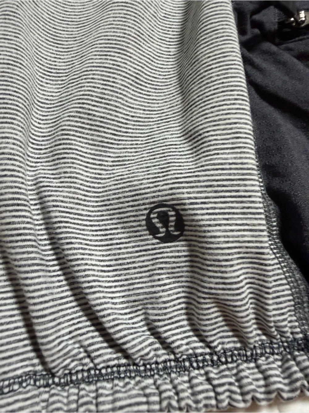 lululemon athletica Grey and Black Built-In Shelf Tank